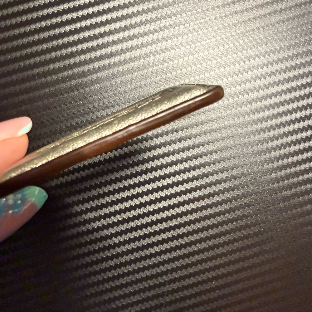 ✨ Coach Silver Metallic Leather Hangtag Replacement Purse Tag ✨ - Picture 3 of 8